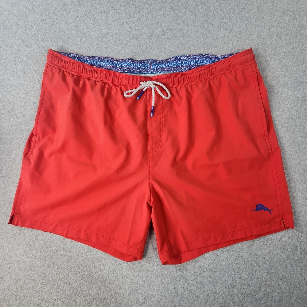 Tommy Bahama Naples Swim‎ Trunks Mens 1XLB 42x6 Boomerang Red Drawstring Pockets